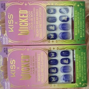 LIMITED EDITION!! Brand New 2CT BUNDLE KISS X WICKED False Nails-S